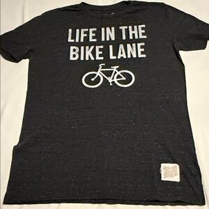 Original Retro Brand Black Graphic Tee with White Print